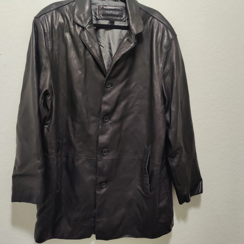 Murano Black Luxury Premium Leather Jacket  XL Soft Winter or Fall Minor Blemish